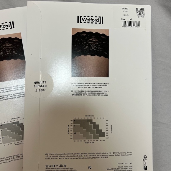 NWT Wolford Satin Touch 20 Stay-Up Stockings - Picture 4 of 5